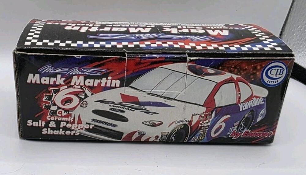 Mark Martin NASCAR Ceramic Salt & Pepper Shakers